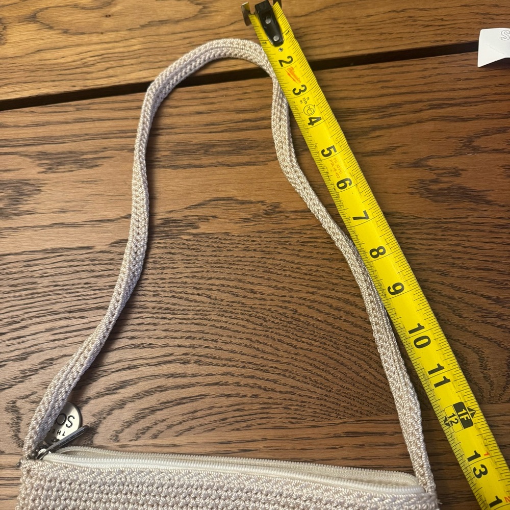 The Sak Beige shoulder Bag 00s 90s knit crochet Excellent‎ condition - Picture 11 of 11